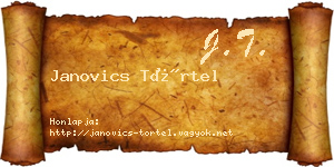 Janovics Törtel névjegykártya
